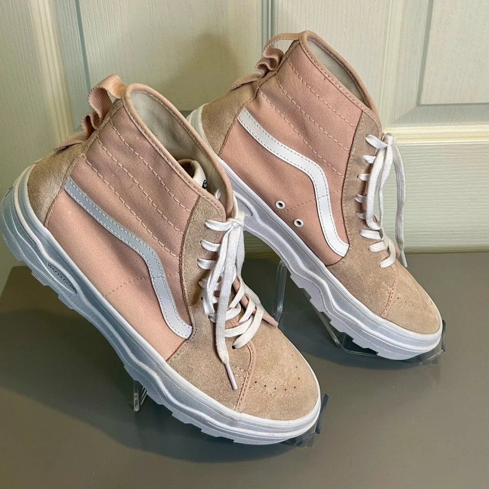 đâVansâ Dusty Rose High Tops w/ Platform Sole Size 11.5 Womenâs 10 Menâs - Picture 4 of 13